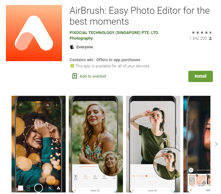 اپلیکیشن AirBrush