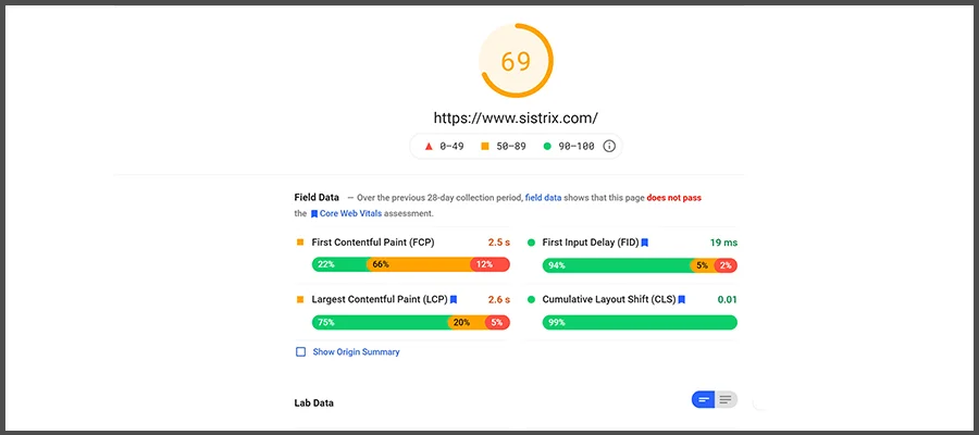 ابزار تست سرعت سایت PageSpeed Insights