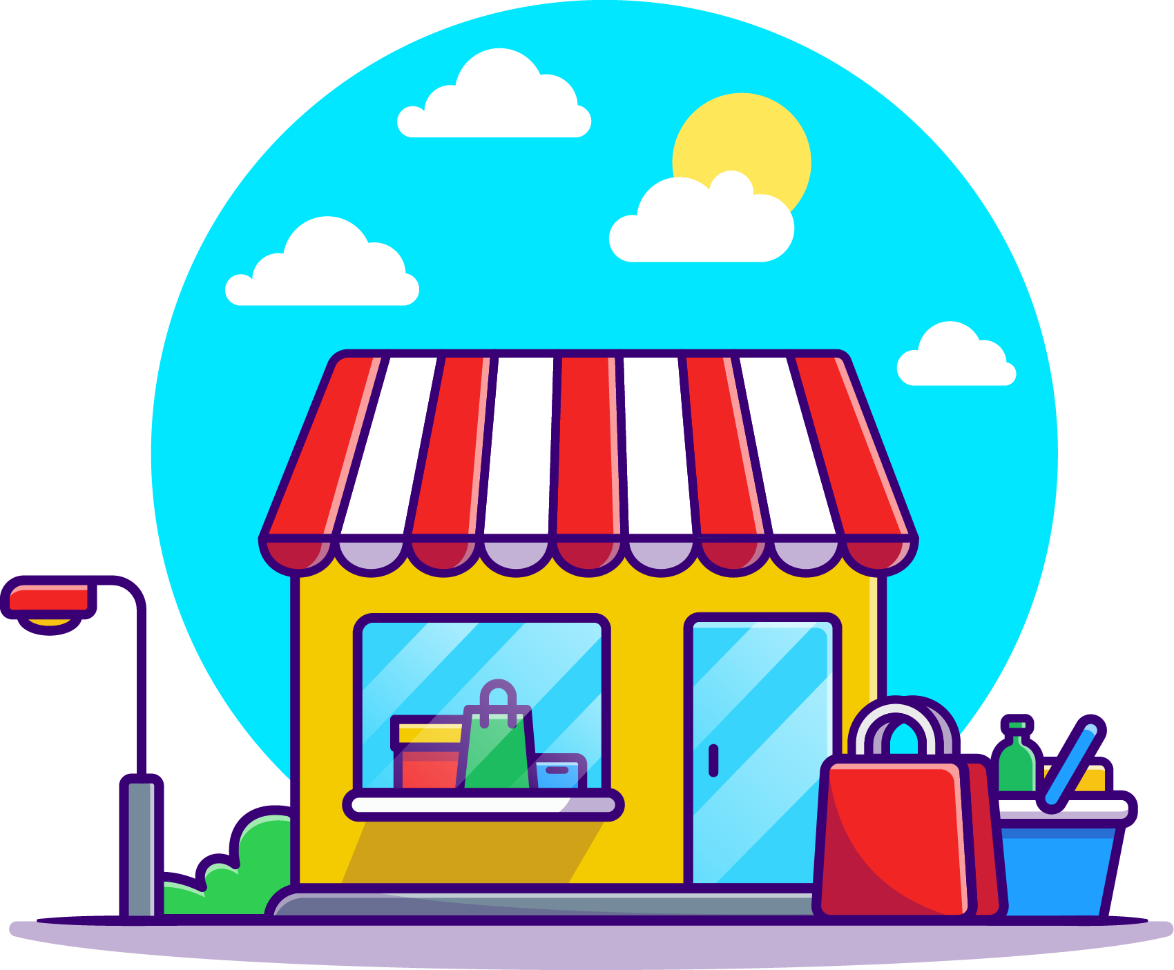 Sell the product in a shop or store