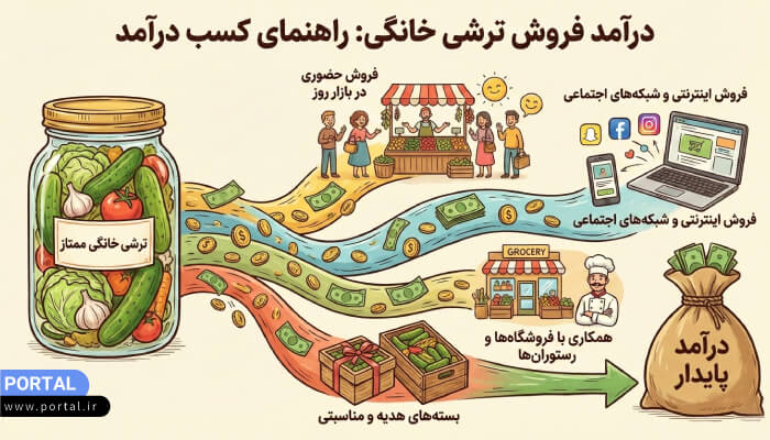 درآمد فروش ترشی خانگی: راهنمای کسب درآمد