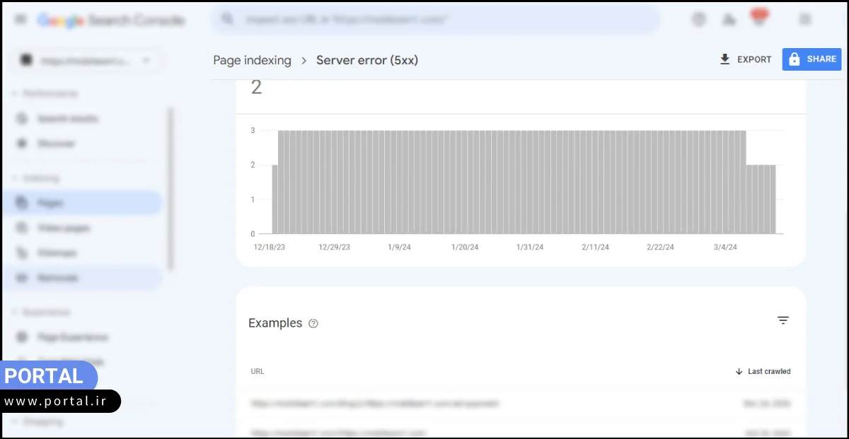 خطای Server Error (5xx) سرچ کنسول