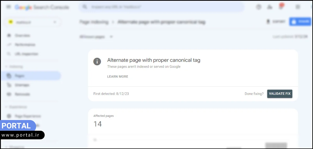 خطای Alternate page with proper canonical tag در سرچ کنسول