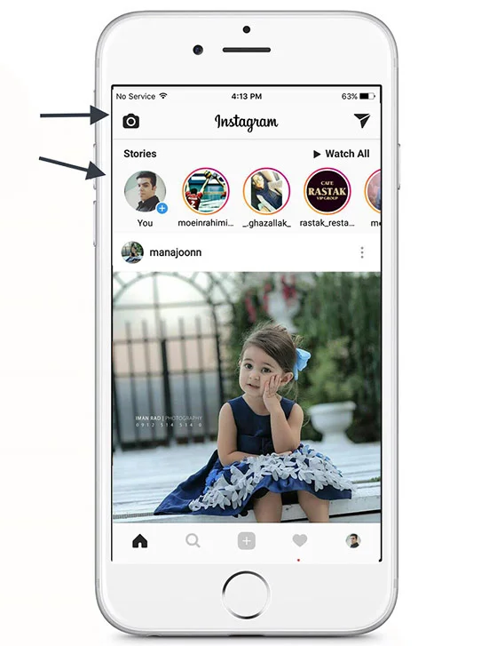 آموزش استوری گذاشتن در اینستاگرام