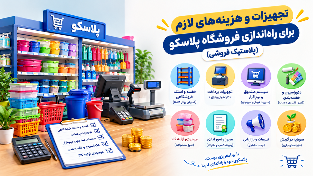 تجهیزات و هزینههای لازم برای راه اندازی فروشگاه پلاسکو