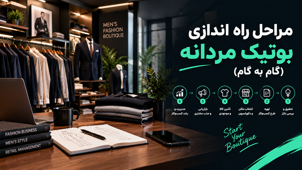 مراحل راه اندازی بوتیک مردانه (گام به گام)