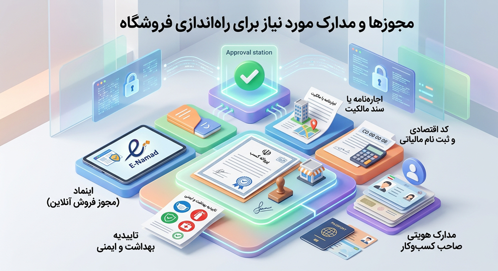 مجوزها و مدارک مورد نیاز برای راهاندازی فروشگاه لپتاپ و کامپیوتر