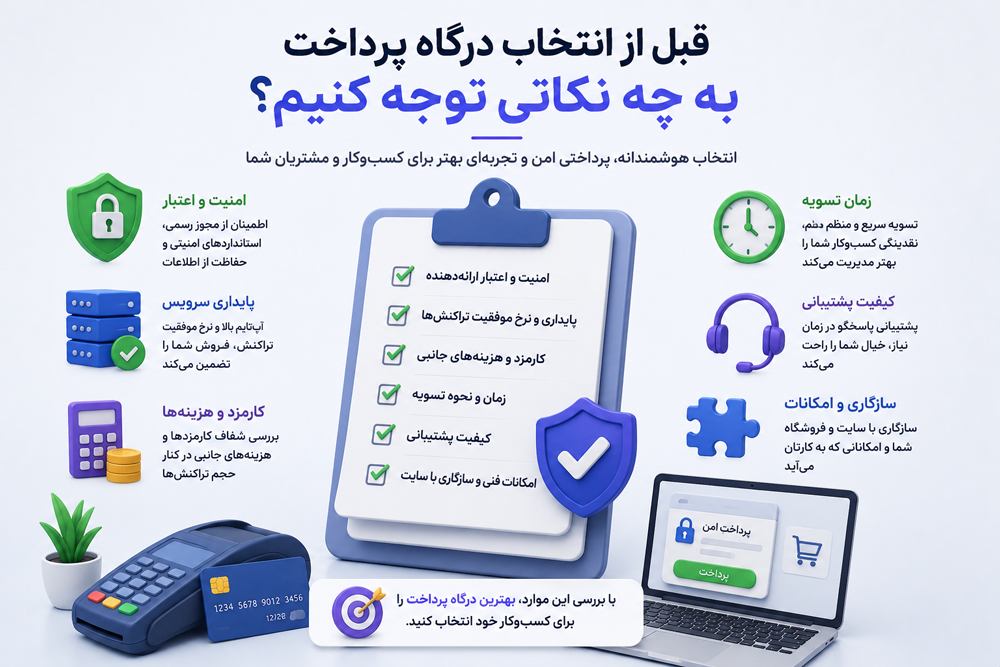 قبل از انتخاب درگاه پرداخت به چه نکاتی توجه کنیم؟