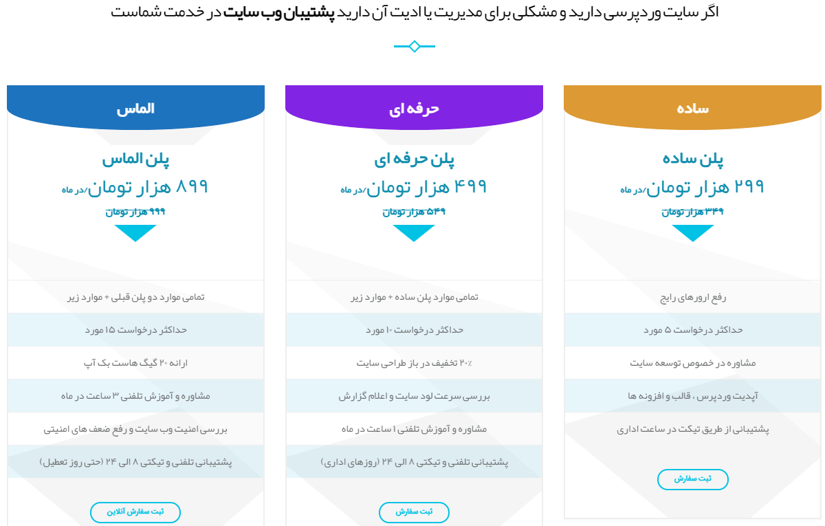 هزینه تعمیر وردپرس
