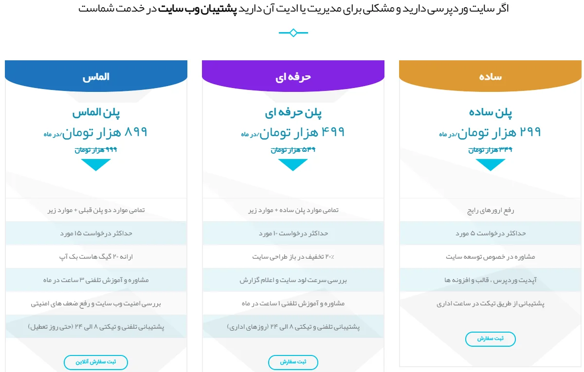 هزینه تعمیر وردپرس