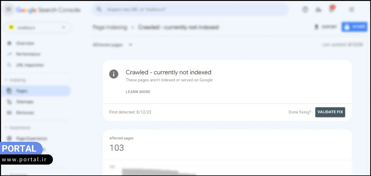 خطای Crawled - currently not indexed در سرچ کنسول