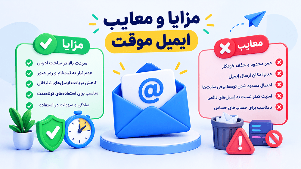 مزایا و معایب ایمیل موقت