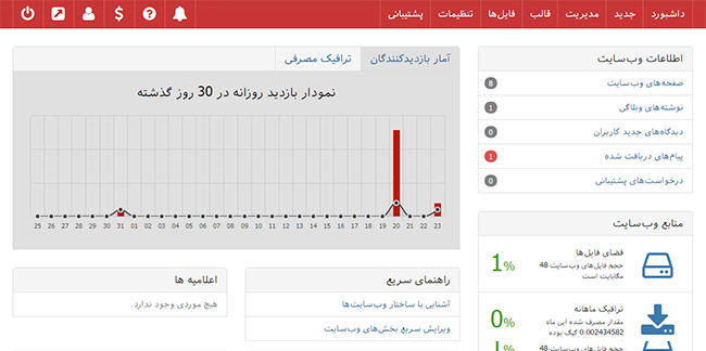 پنل کاربری پرتال